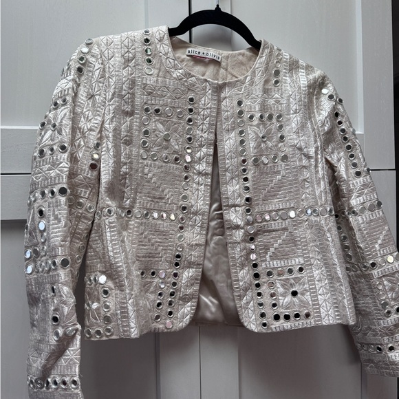 ALICE + OLIVIA Kidman Embellished Aztec Jacket - Picture 2 of 6